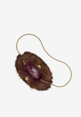 Marc Jacobs Small Glam Faux Fur Clutch Dark Brown 2R5HCL002H02_206
