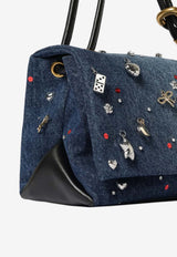 Marc Jacobs Large Trinket Charm Denim Dual Bag Denim 2R5HSH032H02_454
