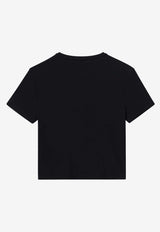 Fendi Logo Patch Cropped T-shirt Black FS8110AW87/T_FENDI-F0GME