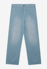 Miu Miu Garment-Dyed Twill Workwear Pants Blue MP1970OOO19R3/T_MIU-F0637