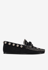 Isabel Marant Fitza Studded Suede Loafers Black MC0019FDD1A21S_02FK