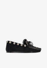 Isabel Marant Fitza Studded Suede Loafers Black MC0019FDD1A21S_02FK
