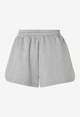 Fendi Logo Patch Drawstring Jersey Shorts Gray FR6749AW8B/T_FENDI-F0TAZ
