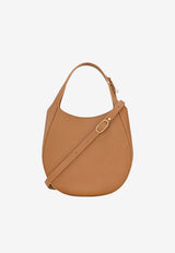 Longchamp Small Le Foulonné Leather Shoulder Bag Brown 10328021/T_LONG-M74
