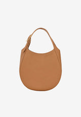Longchamp Small Le Foulonné Leather Shoulder Bag Brown 10328021/T_LONG-M74