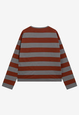 Miu Miu Long-Sleeved Stripe T-shirt Multicolor MJLA59OOO195L/T_MIU-F0VC7