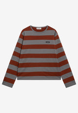 Miu Miu Long-Sleeved Stripe T-shirt Multicolor MJLA59OOO195L/T_MIU-F0VC7