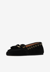 Isabel Marant Faxel Suede Leather Loafers Black MC0030FAD1A18S_01BK