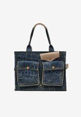 Marc Jacobs Large Denim Suede Cargo Tote Bag Denim 2S6HTT005H02_427