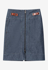 Fendi Zip-Up Denim Mini Skirt Blue FLQ609AW8H/T_FENDI-F0QB0