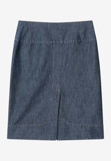 Fendi Zip-Up Denim Mini Skirt Blue FLQ609AW8H/T_FENDI-F0QB0