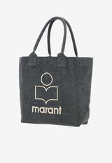 Isabel Marant Small Yenky Logo Tote Bag Gray PM0002FAA1X19M_02FK