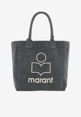 Isabel Marant Small Yenky Logo Tote Bag Gray PM0002FAA1X19M_02FK