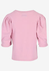 Isabel Marant Maeliss Balloon-Sleeved Blouse Pink TS0311FAA1N41I_40PI