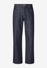 Fendi Logo Patch Straight-Leg Jeans Navy FLP302B15C/T_FENDI-F0QA2