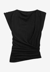Isabel Marant Maisan Draped Top Black TS0207FAA1N41I_01BK