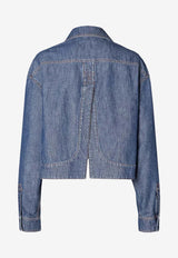 Fendi Logo Patch Denim Jacket Blue FLF861AW8H/T_FENDI-F0QB0