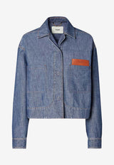 Fendi Logo Patch Denim Jacket Blue FLF861AW8H/T_FENDI-F0QB0