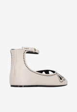 Isabel Marant Bloris Perforated Ballet Flats White BN0025FAD1A14S_20CK
