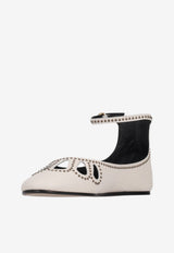 Isabel Marant Bloris Perforated Ballet Flats White BN0025FAD1A14S_20CK