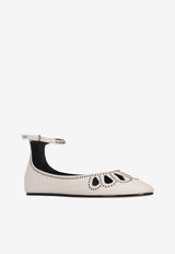 Isabel Marant Bloris Perforated Ballet Flats White BN0025FAD1A14S_20CK