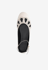 Isabel Marant Bloris Perforated Ballet Flats White BN0025FAD1A14S_20CK