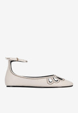Isabel Marant Bloris Perforated Ballet Flats White BN0025FAD1A14S_20CK