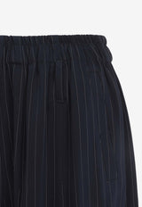 Oakdale Pinstripe Wide-Leg Pants