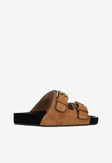 Isabel Marant Lennyo Studded Suede Sandals Brown SD0118FAB2B11S_50CT