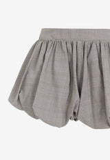 Alina Glen Palid Bubble Hem Shorts