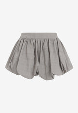 Alina Glen Palid Bubble Hem Shorts