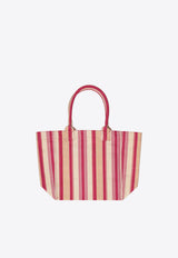Isabel Marant Yenky Striped Tote Bag Red PM0002FCD1X13M_70RD