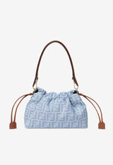 Fendi Medium Baguette FF Denim Shoulder Bag Light Blue 8BR833AY6Q/T_FENDI-F1WM6