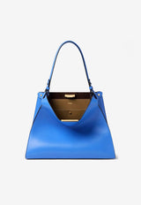 Fendi Medium Way Glossy Calf Leather Shoulder Bag Blue 8BN368AWPF/T_FENDI-F1WM1