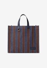 Fendi Striped Denim Shopper Bag Multicolor 7VA390B08U/T_FENDI-F1X5W