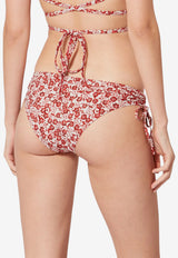 Isabel Marant Prudi Floral Bikini Bottom Red SL0010FBD1P01I_70RD