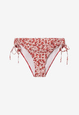Isabel Marant Prudi Floral Bikini Bottom Red SL0010FBD1P01I_70RD