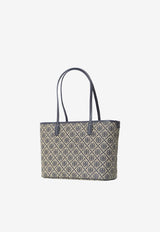Tory Burch T Monogram Jacquard Tote Bag Blue 184933--405