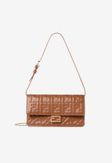 Fendi Baguette Embossed Nappa Chain Clutch Brown 8M0498AAJD/T_FENDI-F1UJK