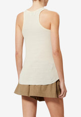 Isabel Marant Helma Ribbed Tank Top Ecru TS0318FAD2K02I_23EC
