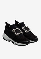 Roger Vivier Viv' Run Crystal Buckle Sneakers Black RVW50624180KOT/T_ROGVI-B999