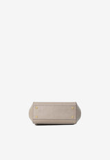 Dolce & Gabbana Small Sicily Top Handle Bag in Dauphine Leather Taupe BB6003-B1001-80045