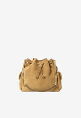 Tory Burch Charlie Quilted Suede Bucket Bag Tobacco 183592--200