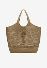 Saint Laurent Icare Maxi Raffia and Leather Tote Bag Beige 772191GAAEK/S_YSL-2063