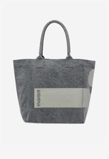 Isabel Marant Small Yenky Canvas Tote Bag Gray PM0001FBD1X07M_02FK