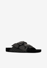 Isabel Marant Lennyo Bow Strap Sandals Black SD0277FAD1A08S_BKSI