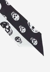 Skull Print Silk Twill Scarf