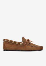 Isabel Marant Fitza Studded Suede Loafers Brown MC0019FDD1A21S_50CO