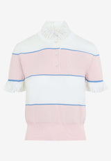 Striped Mock-Neck Top