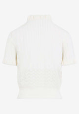 Pointelle High-Neck Top